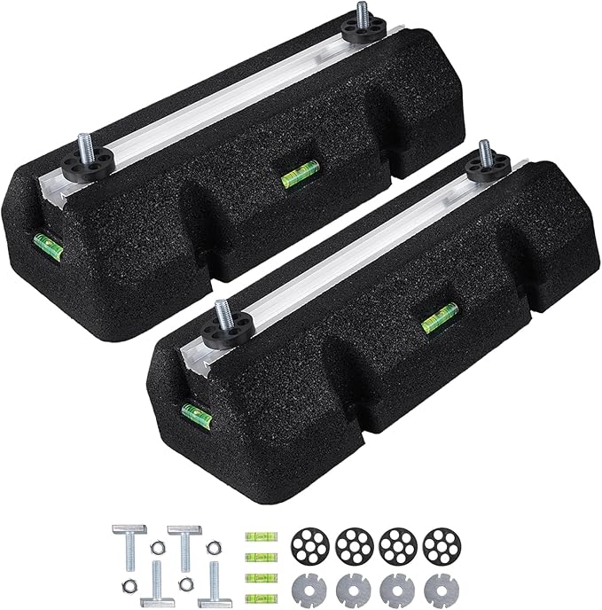 Floor Mounting Base Kit Mini Split Air Conditioning Systems, Heavy-Duty Condenser Pad for AC Condensers Heat Pump System, Rubber Anti-Vibration Pads Outside 2000lbs 9000-36000BTU