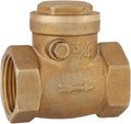 DN20 Swing Check Valve, Brass Female Thread, 232PSI, 3/4 BSP - Prevents Water Backflow, Durable Construction, Easy Installation for Plumbing Systems