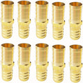 10PCs 5/8" Brass Hose Barb Fitting Straight Shape Barbed Splicer Mender Union Fitting for Oil Water Air