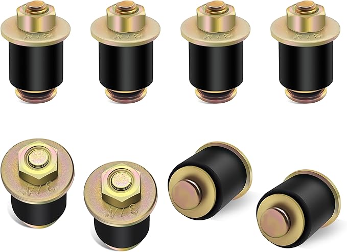 Siptenk 3/4" Freeze Rubber Expansion Plug 8 pcs, Automotive Rubber Expandable Freeze Plugs for Engine