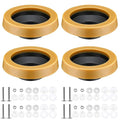 Marsui 60 Pcs Toilet Wax Ring Kit Include Retainer Washers and Thick Flange Closet Bolts Bolt Cap Fits 3" and 4" Waste Lines for Toilet Gas Odor Watertight Sealing(Regular Version,1 Inch)