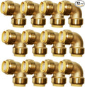 HQMPC Push Fittings 3/4" Pex Elbows PushFit 90-Degree Push Connect Elbow Push-to-Connect Plumbing Fitting for Copper, PEX, CPVC (12pcs)