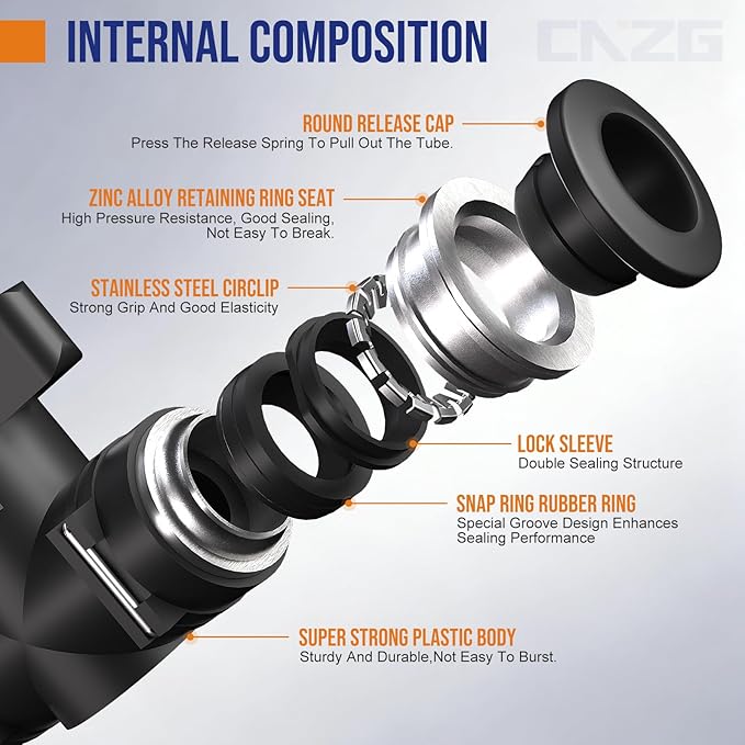 3/8 Push To Connect Valves,3/8 Air Valve Pneumatic Quick Push To Connects Fittings,Throttle Flow Speed Control