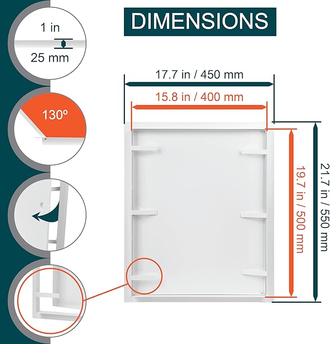 16" x 20" White Metal Access Panel. Service Shaft Door Panel. Plumbing, Electricity, Heating, Alarm Wall Access Panel for Drywall. Bathroom Services Access Hole Cover.