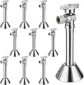 10-PCs HeSun Angle Stop Valve with 5-Inch Copper Sweat Tube Extension, 1/2" Sweat x 3/8" OD Compression Angle Stop, 1/4 Turn Shut Off Valve for Bathroom(VALVE145-10)