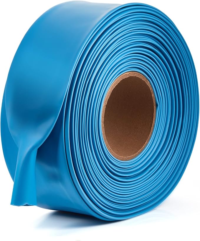Chanzon 2:1 Ratio - 80Ft Roll - 2-3/8" (60mm) Heat Shrink Tubing 2:1(25M Total Length) Blue Polyolefin Sleeving Wrap Shrinking 2 to 1 1pcs