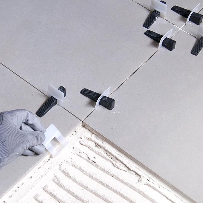 Peygran Tile Leveling System: Lippage Free Tile and Stone Installation for PRO and DIY. The Most Precise and Reliable Tile Leveling Clips on The Market. (1/16" (2mm): 300 Clips)
