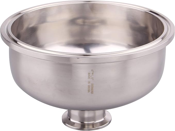 DERNORD Tri Clamp Bowl Reducer Sanitary Fitting Stainless Steel 304 (Tri Clamp Size: 6 inch x 1.5 inch)