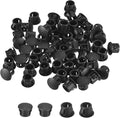 uxcell 5/16" Plastic Hole Plugs, 110Pcs Flush Type Panel Round Snap in Fastener Knockout Locking Plugs for Furniture Insert End Caps Panels, Black