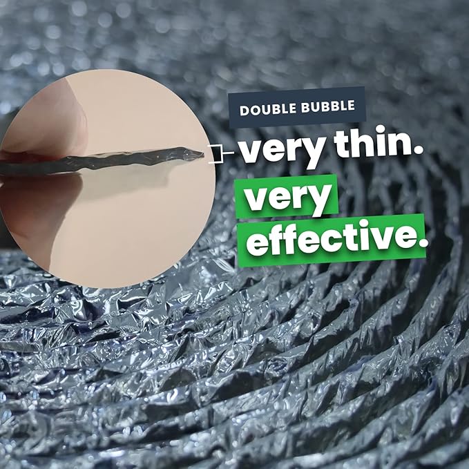 EcoFoil Floor Joist Insulation 24" x 125' (250 sq. ft.) - Double Bubble Reflective Foil for Floor and Wall Insulation - Reflects 96% Radiant Heat - Vapor Barrier to Keep Out Moisture