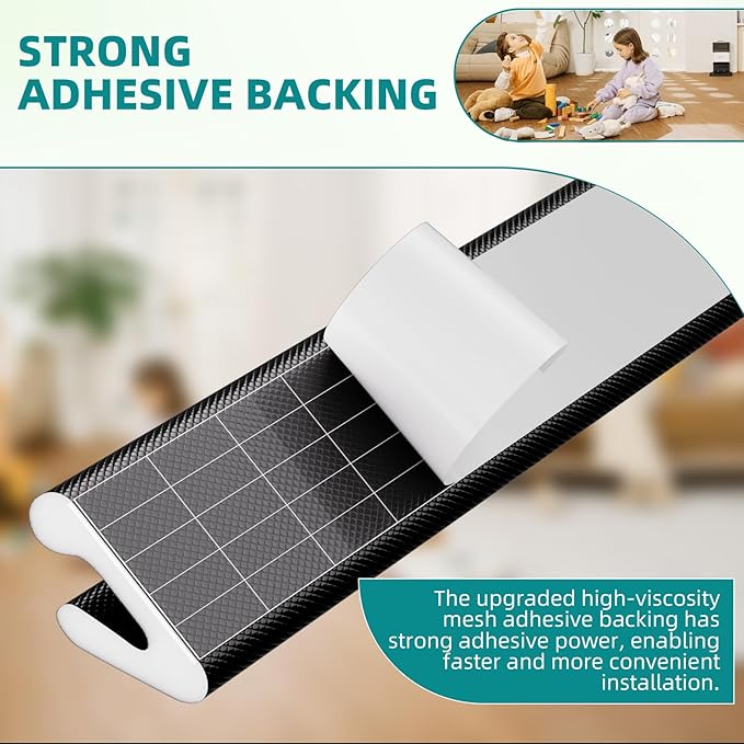2Pcs×26 Ft V-Shape Weather Stripping Door Seal Strip,Self Adhesive Foam Door Insulation Weatherstripping for Doors Frame,Window Insulation for Winter,Door Soundproof Gap Filler Sealing Strip,Black