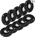 3/4" Antirust Black Floor Flange, 10 Pack Malleable iron Pipe Fittings for Industrial vintage style, Flanges with Threaded Hole for DIY Project/Furniture/Shelving Decoration (10, 3/4")