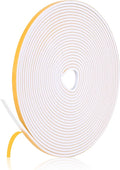 26Feet Weather Stripping Seal (1/4 Inch X 1/8 Inch) for Door Window, High Density Foam Tape, Soundproofing, Insulation Strip, Door Sealers for Door Frame- White