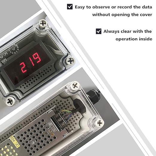 QILIPSU Junction Box with Mounting Plate 110x80x70mm, Clear Cover Plastic DIY Electrical Project Case IP67 Waterproof Dustproof Enclosure Grey (4.3"x3.1"x2.8")