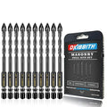 10 Pack 1/4" Concrete Drill Bits, Masonry Drill Bit Set, 6mm Tungsten Carbide Drill Bit Set for Tile/Ceramic/Glass/Mirror/Brick/Plastic/Cement, 1/4" Quick Change Hex Shank, in Carrying Case