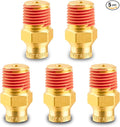 1/4" DOT Air Fittings,DOT Brass Push to Connect Fitting, Air Brake Line Fittings Connector - Male Straight 1/4" Tube OD x 3/8" NPT for Trucks Trailers Use and Air System (5PCS)