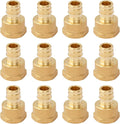 SUNGATOR 12 Pack Pex A Expansion 1/2" x 1/2" Female NPT Adapter Brass Fitting, No Lead Brass, ASTM F1960 ONLY For Pex-A Tubing