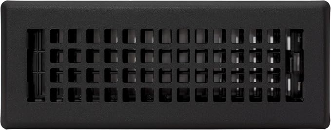 Decor Grates LTH310-BLK Lattice Floor Register, 3x10 Inches, Black,(Alloy Steel, Plastic) (Pack of 2)