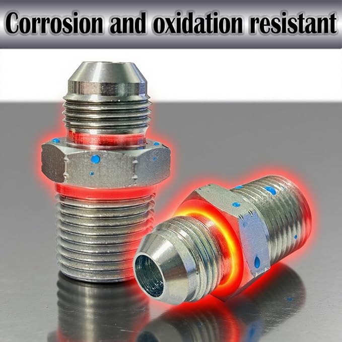 1/2" JIC Male x 1/2" NPT Male Hydraulic fitting, Carbon Steel SAE 37°Flare Pipe Adapter Tube Fitting Straight Union Connector