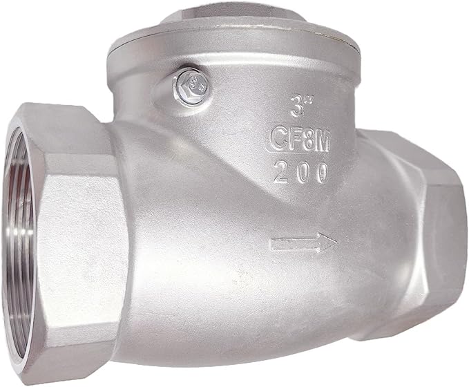 3" Stainless Steel Check Valve, NPT Threaded Horizontal Check Valve Check valve to prevent backflow, check valve for water, oil and air, also available with compressor DN80