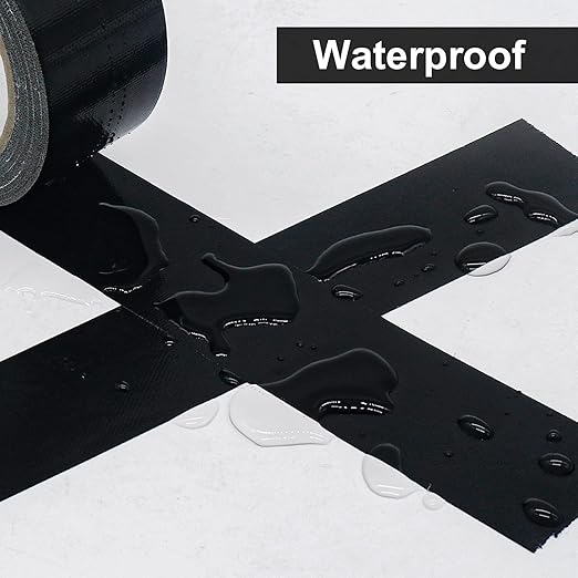 Black Heavy Duty Duct Tape, 2 inches x 30 Yards - 5 Pack, 8.27 mil Thickness, Strong, Flexible, No Residue, All-Weather and Tear by Hand - Bulk Value for Repairs