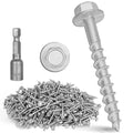 500-Pack Joist Hanger Screws, #9 x 1-1/2 Connector Screws, 1/4" Hex Head with 0.370"-Dia Compatibility with SD9112R500 and 10D Nails, Joist Connector Screw Pass 500 Hours Salt Spray Test
