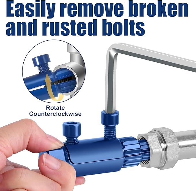 Broken Pipe Extraction Tool - For 1/2“, 3/4”, 1" Pipes | Removes broken faucets, pipe threads, damaged faucet bolts, PVC/PEX pipes