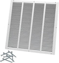 20"W x 20"H [Duct Opening Size] Steel Return Air Grille, Air Return Vent Cover for Ceiling and Sidewall - HVAC Air Vent Covers - [Outer Dimensions: 21.75"W x 21.75"H]