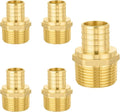 5-Pack PEX Fittings, 1" PEX x 1" Male Threaded NPT Adapter, ASTM F1807