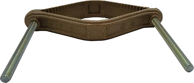 COREX 4-1/2" to 6" Bronze Water Pipe Ground Clamp - High Conductivity Grounding Clamp Conduit Fitting