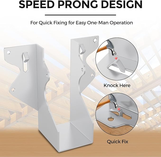 20 Pcs 2x4 Joist Hangers for Wood,20 Gauge Metal Face Mount Joist Hanger, Lu24 Joist Hangers Galvanized, Hurricane Ties for Rafter, Rafter Brackets 2x4 for Deck,Floor,Roof Overhang and Ceiling Joist