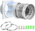 Magnetic Dryer Vent Connector -Quick Connect Coupling,ABS Rust-Proof Housing,Airtight 4" Kit for Tight Spaces-Laundry Room,Closet,Apartment-Quick Snap Installation,Easy Clean