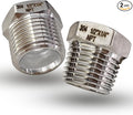 2 Pcs 304 Stainless Steel 1/2" Male to 1/4" Female Reducer Bushing, 1/2 Inch Male to 1/4 Inch Female NPT Pipe Fitting Reducing Adapter Tube Connector Convert (1/2" Male x 1/4" Female)