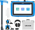 VEVOR Pipe Water Leak Detector for Outdoors, 1Hz-10000Hz, 7" Touchscreen Leakage Detection Locator for 16.4FT (5m) Underground Plumbing - with Medium & Large Sensor, 3 Listening Rods, Headphone & Case