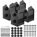 4x4 Post Base, 4Pcs Stainless Steel Adjustable Post Anchor Bracket (Internal 3.5 x 3.5), Adjustable Post Base for Pavilion Deck Porch Handrail Railing Support Decorative Anchor Plate