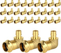 30-Pack HeSun Copper Press Fitting Elbow, 3/4" PRESS X 1/2" PEX-A F1960 Expansion Elbow, LF Brass