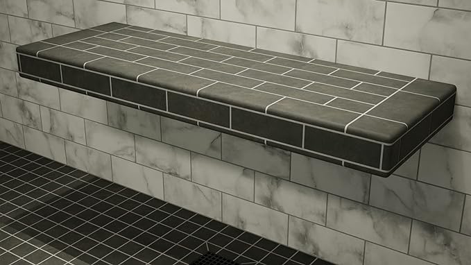 The Original Floating Shower Bench Kit® with Concrete Mesh Foam Board® - Original Shower Bench Bracket®(18in. × 14in. × 4in.) Providing Support You Need for Any Bench Projects You Have.