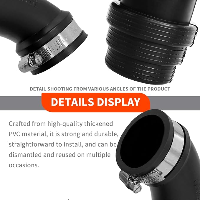 RV PVC Sewer Kit - 7-Piece Complete Connection Set with Gate Valve & Storage Box, 3" Fittings, 3-in-1 Cleanout Adapter, Leak-Proof Camper Waste Plumbing Adapter