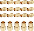 (20-Pack) PEX Fittings, Pex 3/4"x1/2" Female Sweat Copper Adapter, Brass Crimp Fittings, for PEX Tubing Pipe Plumbing, ASTM F1807(PEX1807133-20Pack)