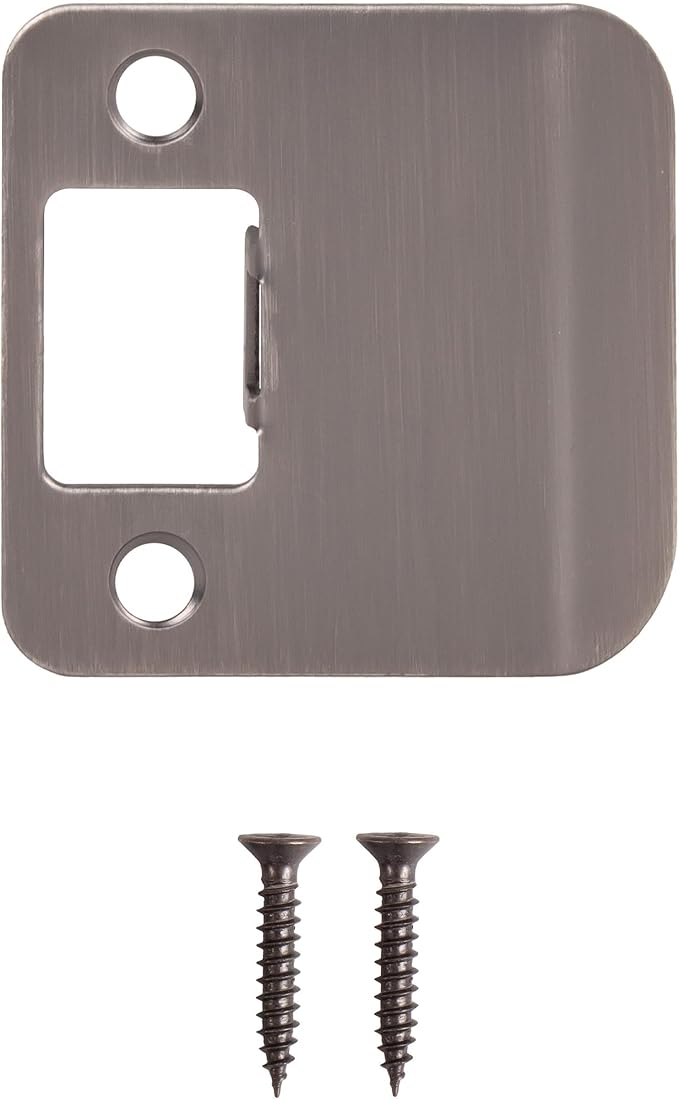 Round Corner Extended Lip Strike, 2-1/4" x 1-3/4", (2-1/4" Overall Length), Antique Nickel by Stone Harbor Hardware