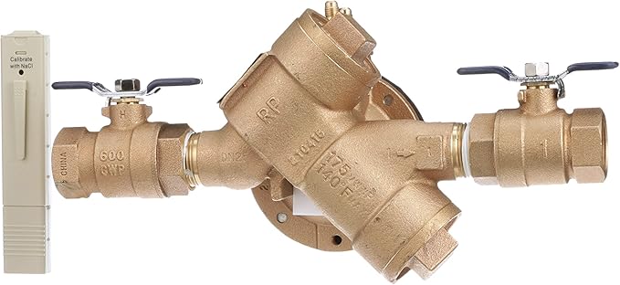 Febco 825EBV Backflow Preventer Reduced Pressure Zone Assembly, Quarter Turn Shutoff, 1 Inch
