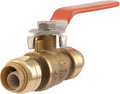 SharkBite 22222-0000LF Brass Push Ball Valves, 1/2