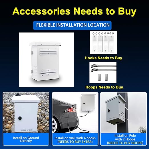 Outdoor Electrical Enclosure Equipment Box - 15.7 * 19.7 * 9.8" Universal IP Waterproof Box,Galvanized Plate Electrical Enclosure,with Removable Mounting Plate and Muffin Fan Vent (40 * 50 * 25cm)
