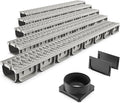 Vodaland - 4 Inch Trench Drain System with Grate - Ivory Color - Easy 2 Channel (5)