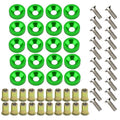 20-Piece Engine Dress up Kit: Aluminum Washers, Bolts & Rivet Nuts (Green)