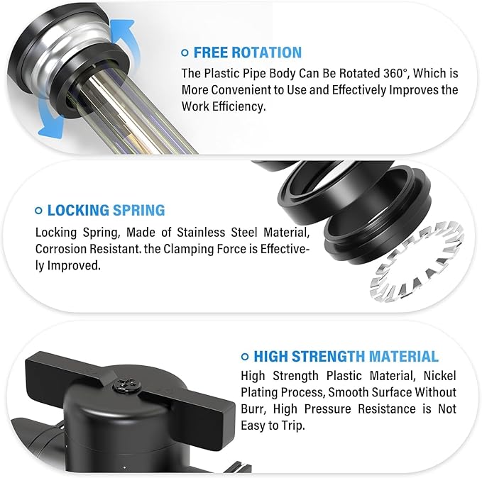 TAILONZ PNEUMATIC 6MM Tube OD x 1/8 Inch NPT Thread Ball Valve Air Flow Control Valve Push to Connect Fitting BVC6-N1（Pack of 3）
