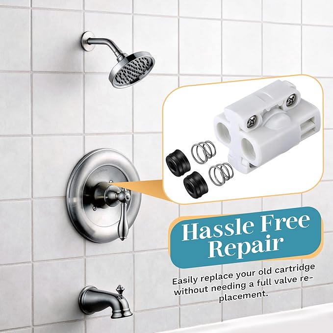 Pressure Balance Cartridge, Compatible with Glacier Bay and Pegasus Faucets, Shower Valve Cartridges Kit Replacement Compatible with PB0990, 19910PBX, 133807