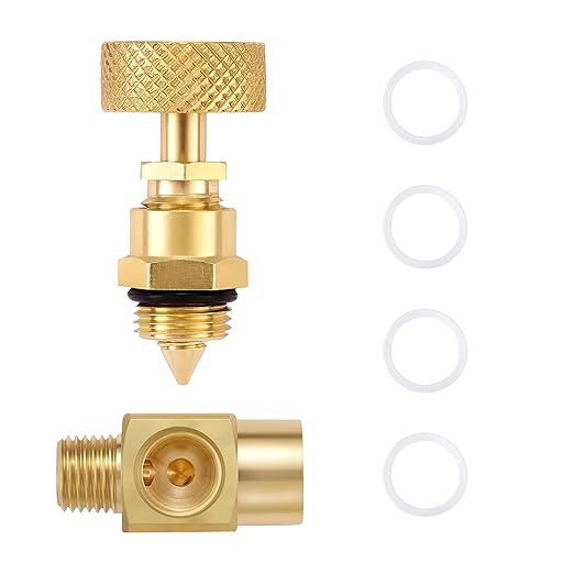 2 Pack Heavy Duty Brass Replacement Control Needle Valve 1/4" Male NPT X 1/4" Male NPT Connection