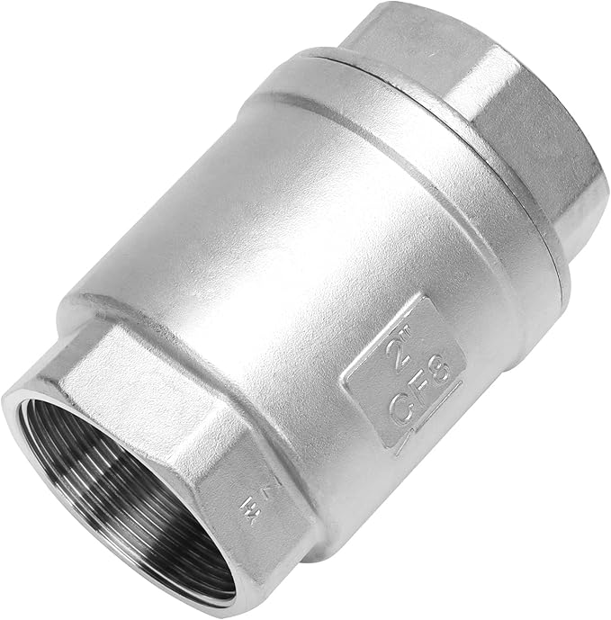 2 Inch Vertical Check Valve SUS304 Spring Loaded Check Valve in-line Low Cracking Pressure CF8M WOG 1000