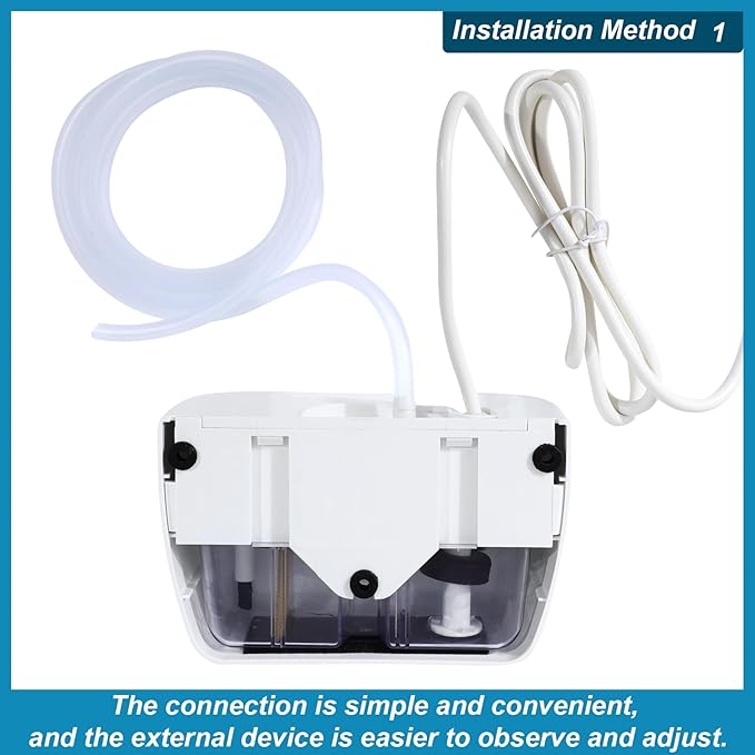 Mini 100-240V White Split Condensate Pump, AC Hvac Silent Condensate Pump, 50/60Hz, External Wall Mount, Self Priming Device, Used for Indoor Air Conditioning, HVAC, Dehumidifier, etc.